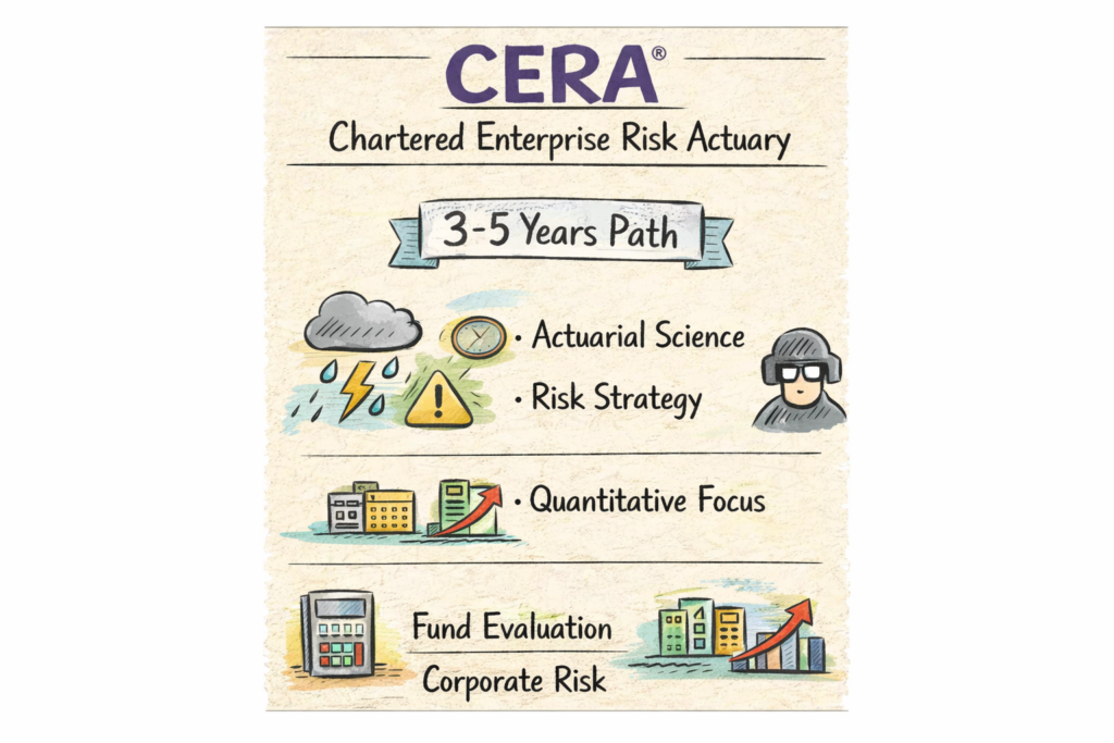 CERA certification overview showing actuarial science and enterprise risk management