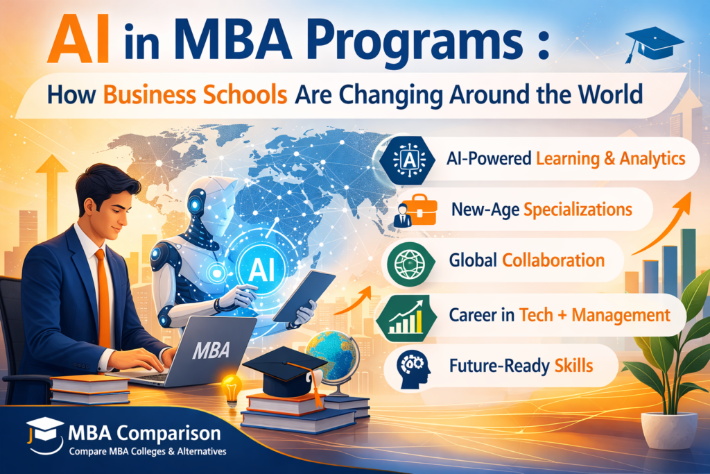 AI in MBA programs showing how business schools are integrating artificial intelligence into management education