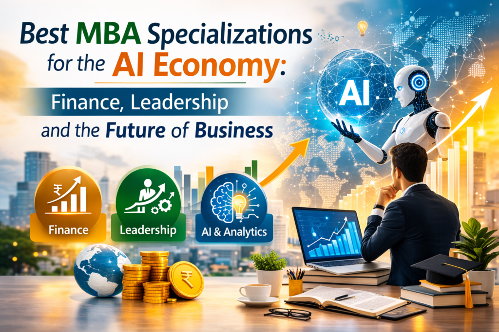 Best MBA specializations for the AI economy including finance, leadership and AI analytics careers