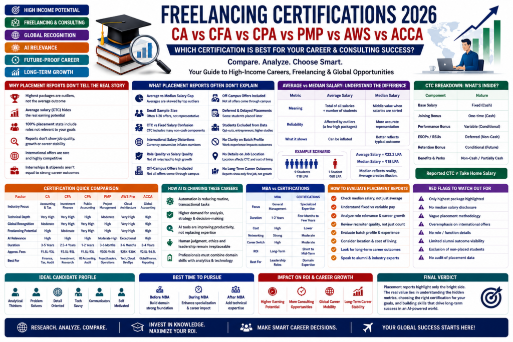 CA vs CFA vs CPA vs PMP vs AWS vs ACCA Comparison